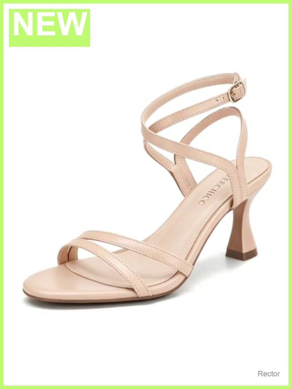 Strappy Heeled Sandals Open Toe Ankle Strap Block Heels for Women
